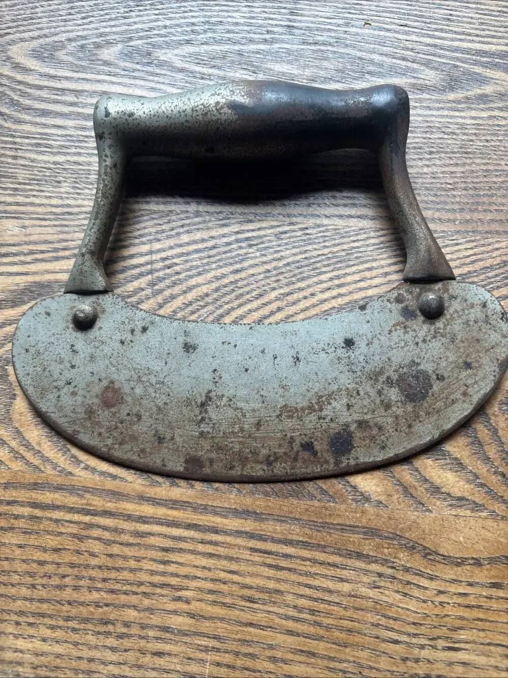 Primitive Antique Food Chopper Pastry Cutter Steel Blade Metal Handle